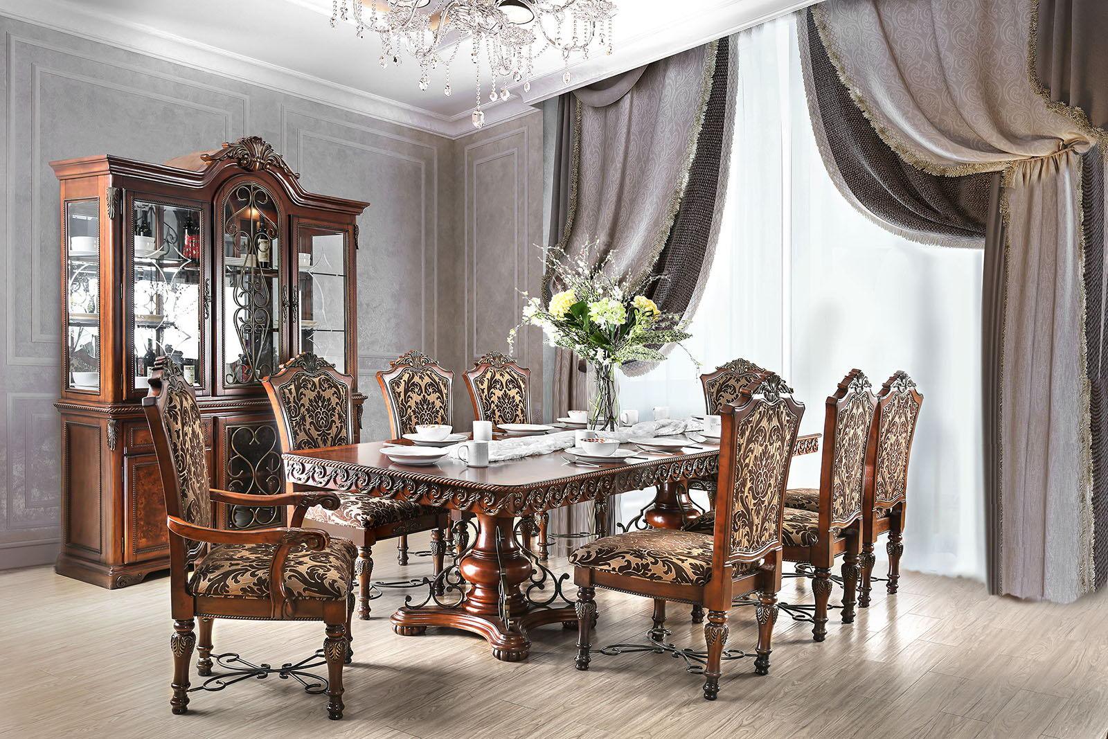 Furniture of America - Lucie - Dining Table - Brown Cherry - 5th Avenue Furniture