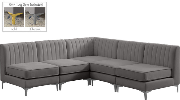 Meridian Furniture - Alina - 5 Pc. Sectional - 5th Avenue Furniture