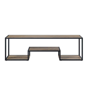 ACME - Idella - TV Stand - Rustic Oak & Black Finish - 5th Avenue Furniture