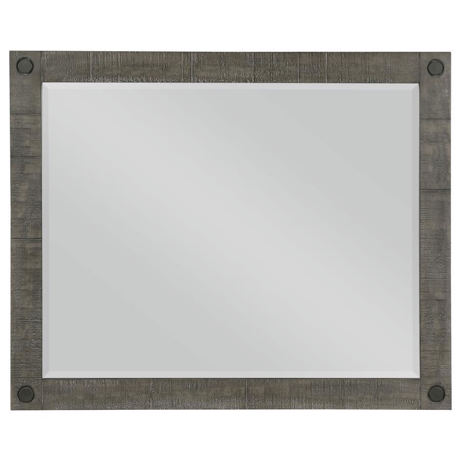 Coaster Fine Furniture - Lilith - Rectangular Dresser Mirror - Distressed Gray - 5th Avenue Furniture