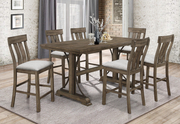 Crown Mark - Quincy - Counter Height Chair (Set of 2) - Brown - 5th Avenue Furniture