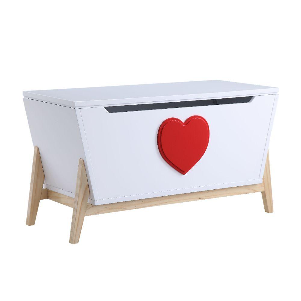 ACME - Padma - Youth Chest - White & Red - 5th Avenue Furniture