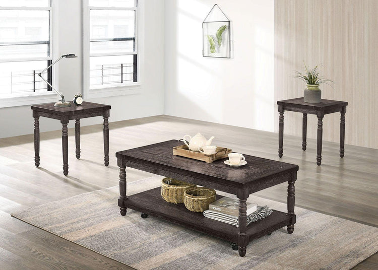 Furniture of America - May - Side Table - Brown Cherry - 5th Avenue Furniture