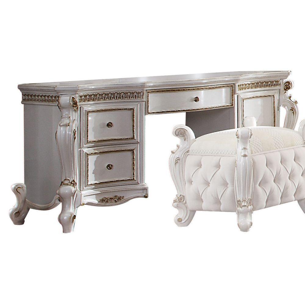 ACME - Picardy - Vanity Desk - Antique Pearl - 5th Avenue Furniture