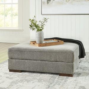 Signature Design by Ashley® - Bayless - Smoke - Oversized Accent Ottoman - 5th Avenue Furniture