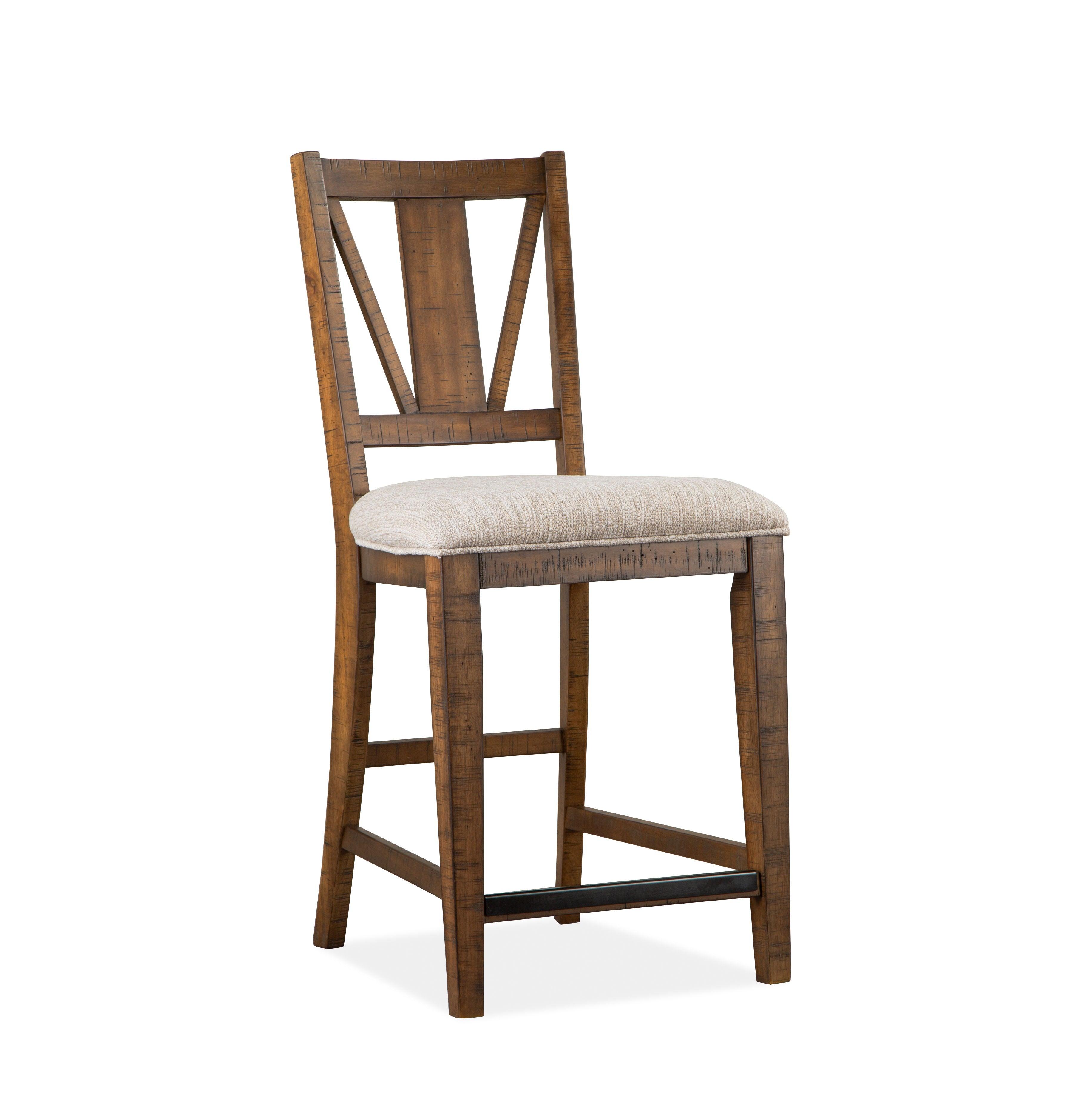 Magnussen Furniture - Bay Creek - Counter Chair With Upholstered Seat (Set of 2) - Toasted Nutmeg - 5th Avenue Furniture