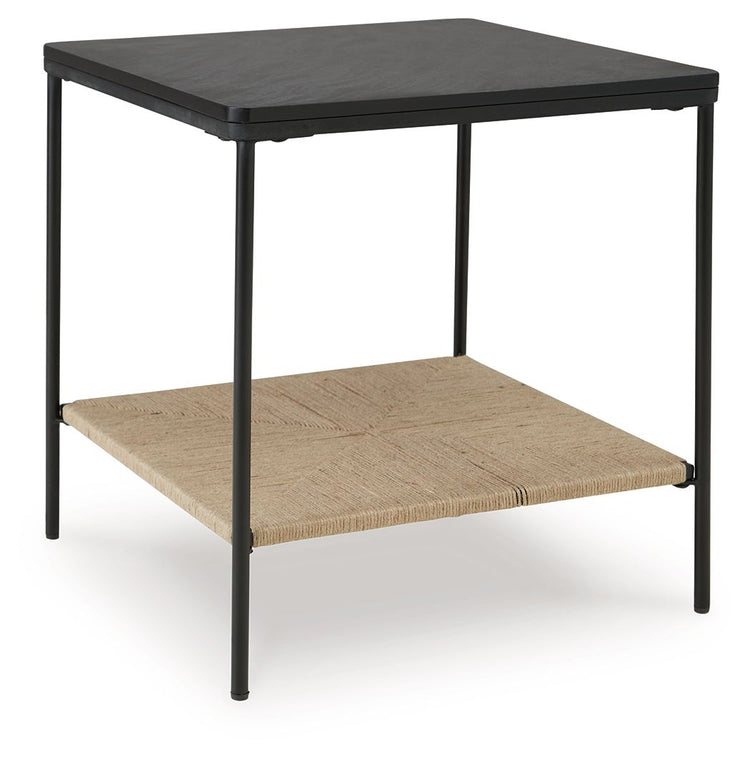 Minrich - Black / Natural - Accent Table - 5th Avenue Furniture