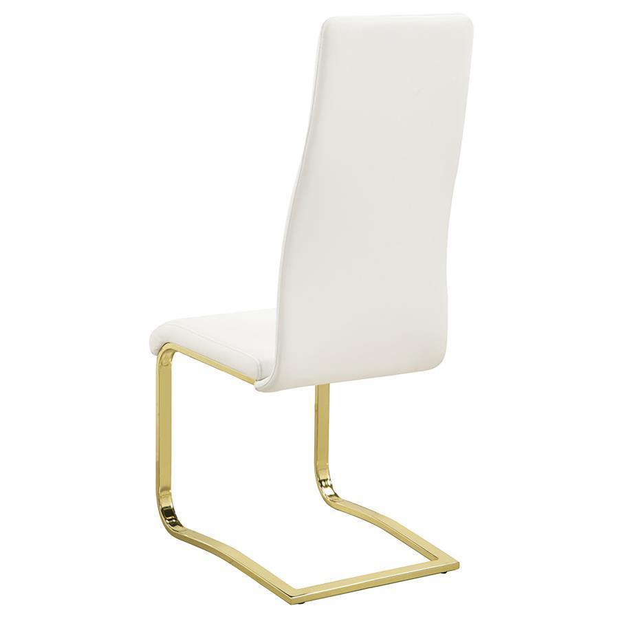 CoasterEssence - Montclair - Side Chairs (Set of 4) - White And Rustic Brass - 5th Avenue Furniture