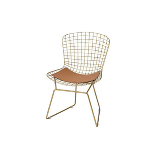 ACME - Achellia - Side Chair (Set of 2) - Whiskey PU & Gold - 5th Avenue Furniture