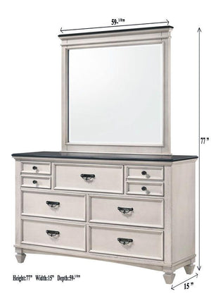 Crown Mark - Sawyer - Dresser, Mirror - 5th Avenue Furniture