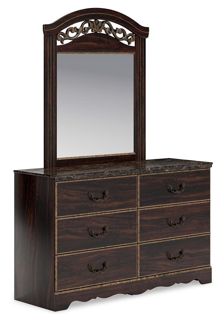 Signature Design by Ashley® - Glosmount - Two-tone - Dresser And Mirror - 5th Avenue Furniture