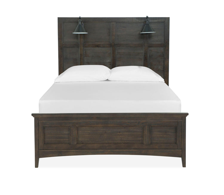 Magnussen Furniture - Westley Falls - Complete Lamp Panel Bed With Regular Rails - 5th Avenue Furniture