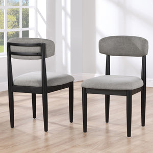 Steve Silver Furniture - Magnolia - Upholstered Side Chair (Set of 2) - Black / Gray - 5th Avenue Furniture