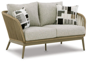 Signature Design by Ashley® - Swiss Valley - Beige - Loveseat W/Cushion - 5th Avenue Furniture