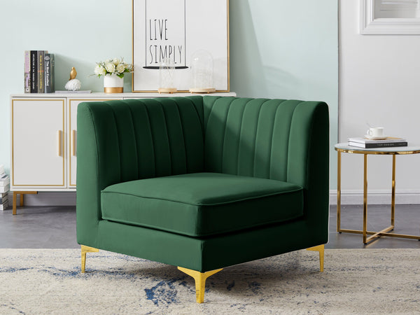 Meridian Furniture - Alina - Corner Chair - 5th Avenue Furniture