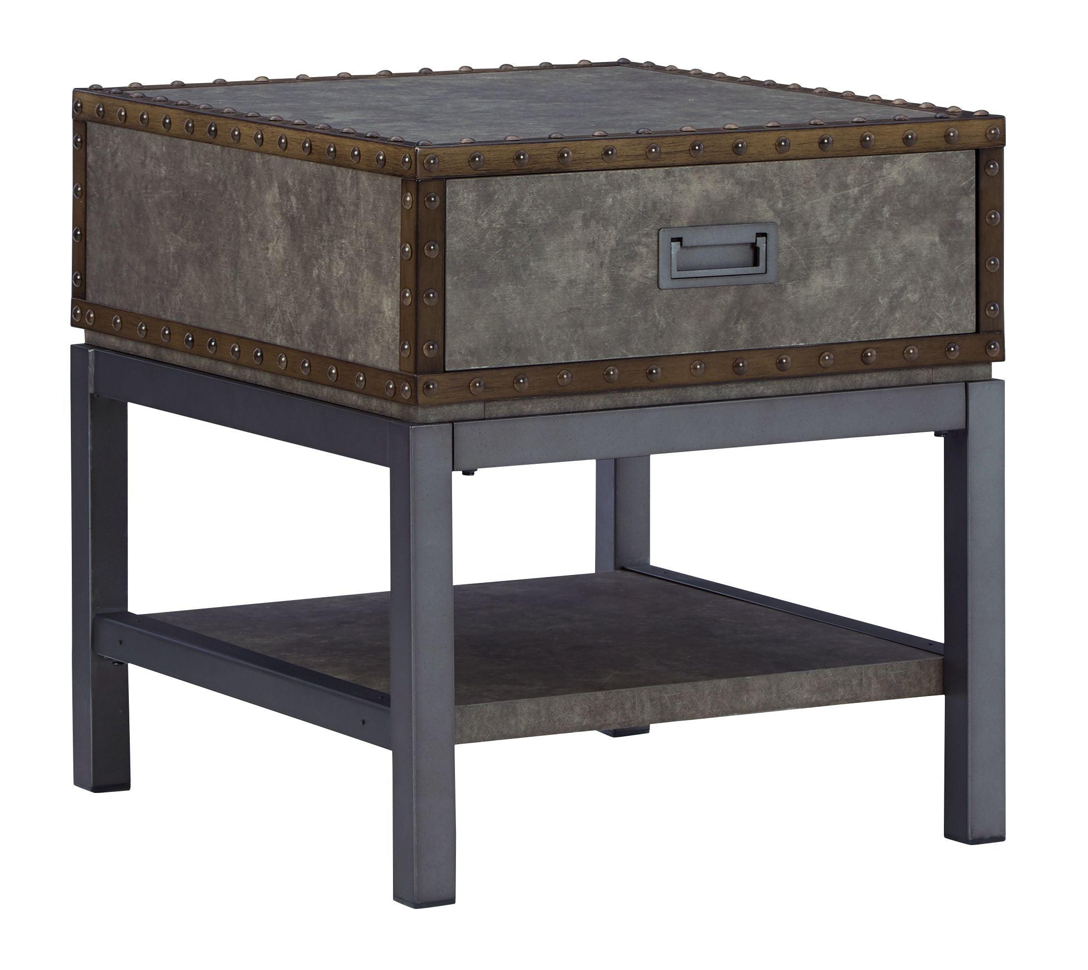 Signature Design by Ashley® - Derrylin - Brown - Rectangular End Table - 5th Avenue Furniture