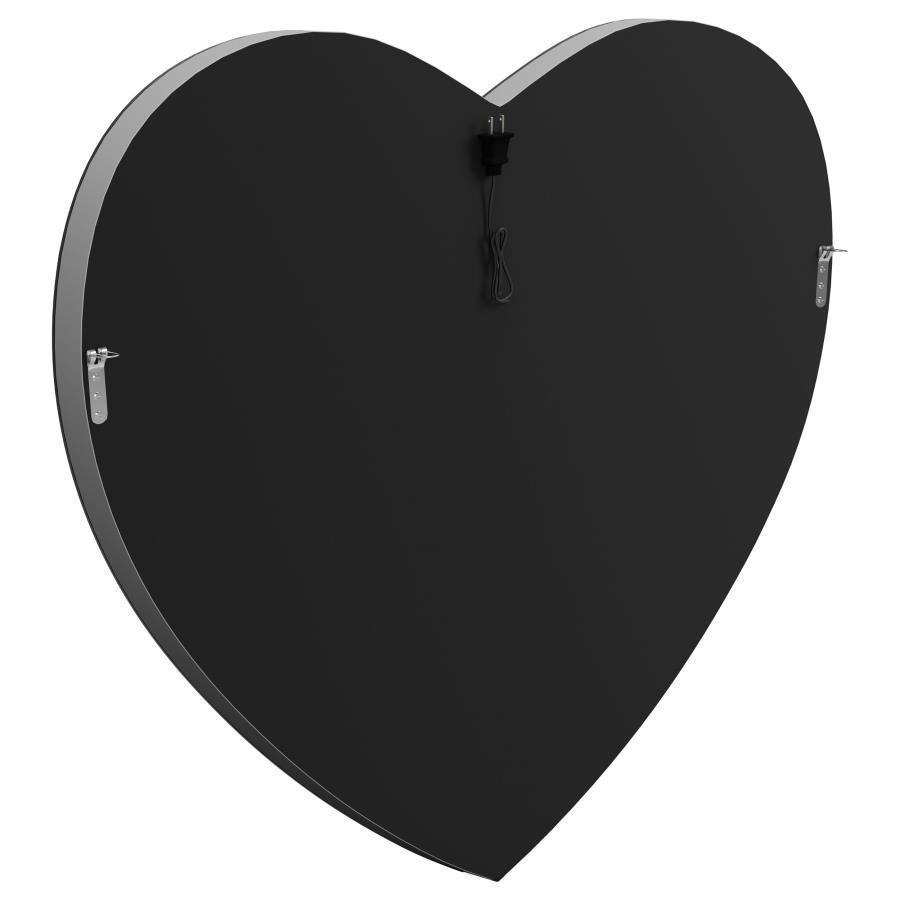 CoasterEssence - Aiko - Heart Shape Wall Mirror - Silver - 5th Avenue Furniture