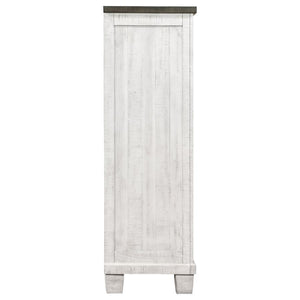 Coaster Fine Furniture - Lilith - 5-Drawer Chest Distressed - Distressed Gray And White - 5th Avenue Furniture