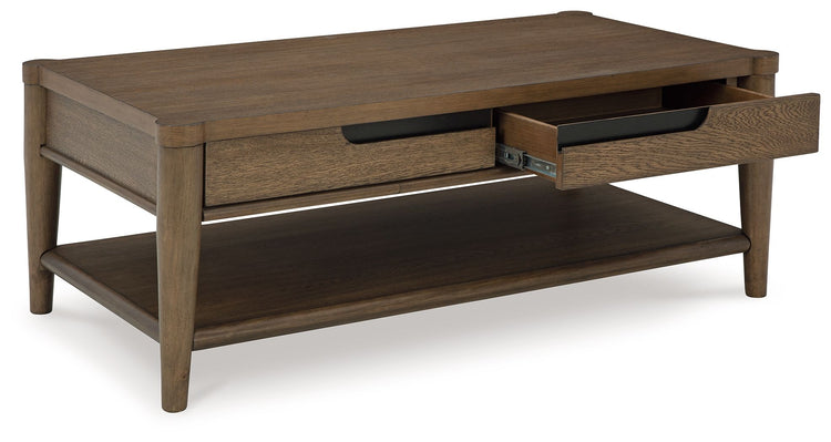 Roanhowe - Brown - Rectangular Cocktail Table - 5th Avenue Furniture