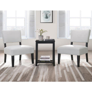 ACME - Bryson - Chair & Table - Dove Gray Velvet & Black - 5th Avenue Furniture