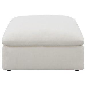 CoasterElevations - Hobson - Cushion Seat Ottoman - Off-White - 5th Avenue Furniture