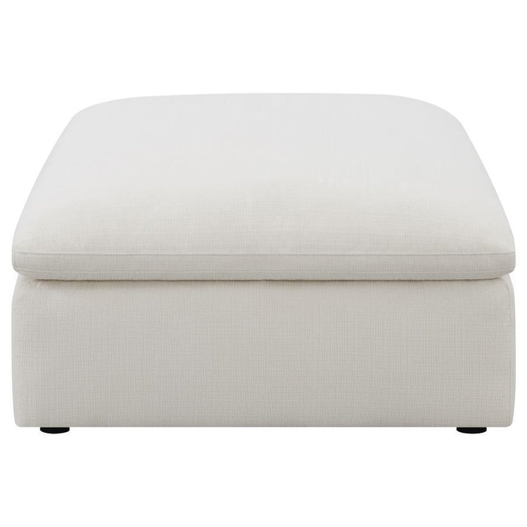 CoasterElevations - Hobson - Cushion Seat Ottoman - Off-White - 5th Avenue Furniture