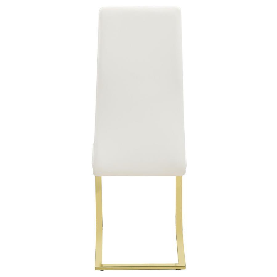 CoasterEssence - Montclair - Side Chairs (Set of 4) - White And Rustic Brass - 5th Avenue Furniture