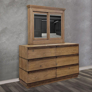 Furniture of America - Coimbra - Cabinet Mirror - Rustic Natural Tone - 5th Avenue Furniture