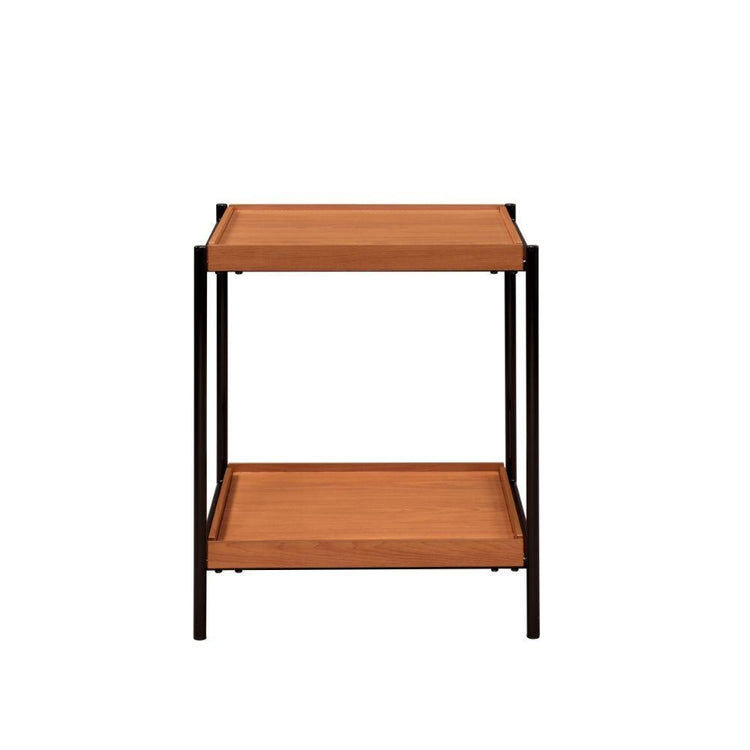 ACME - Oaken - End Table - Honey Oak & Black - 5th Avenue Furniture