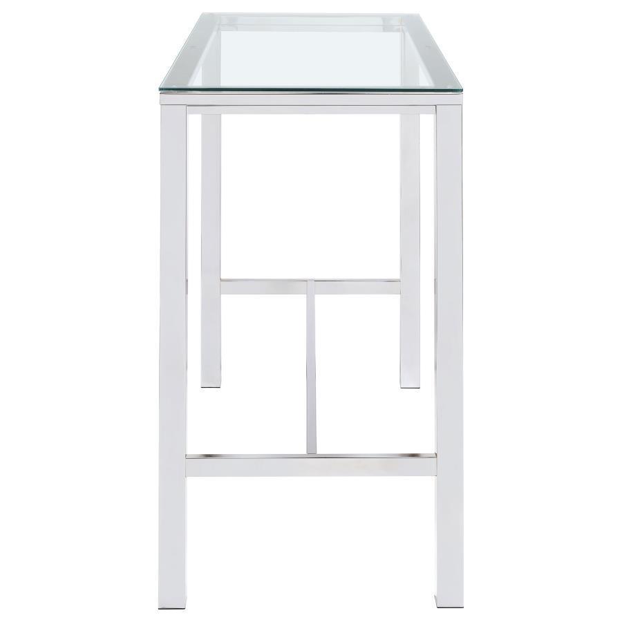 CoasterEssence - Tolbert - Bar Table With Glass Top - Chrome - 5th Avenue Furniture