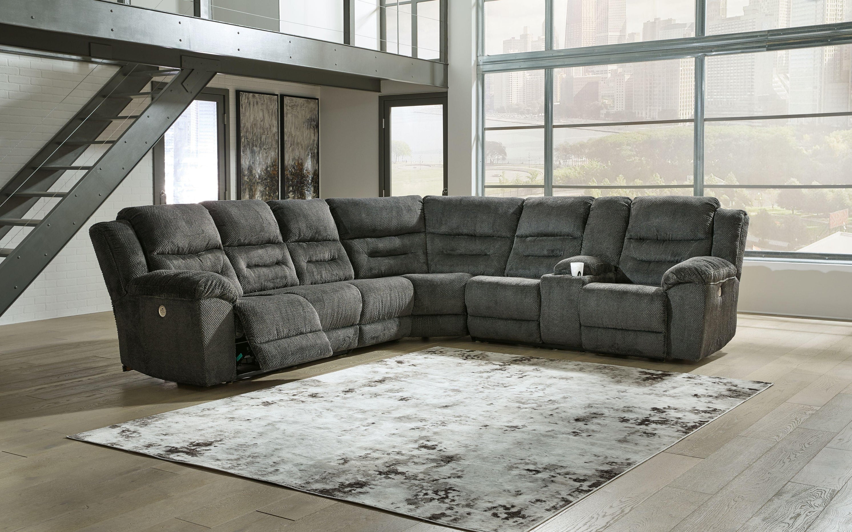 Signature Design by Ashley® - Nettington - Power Reclining Sectional - 5th Avenue Furniture