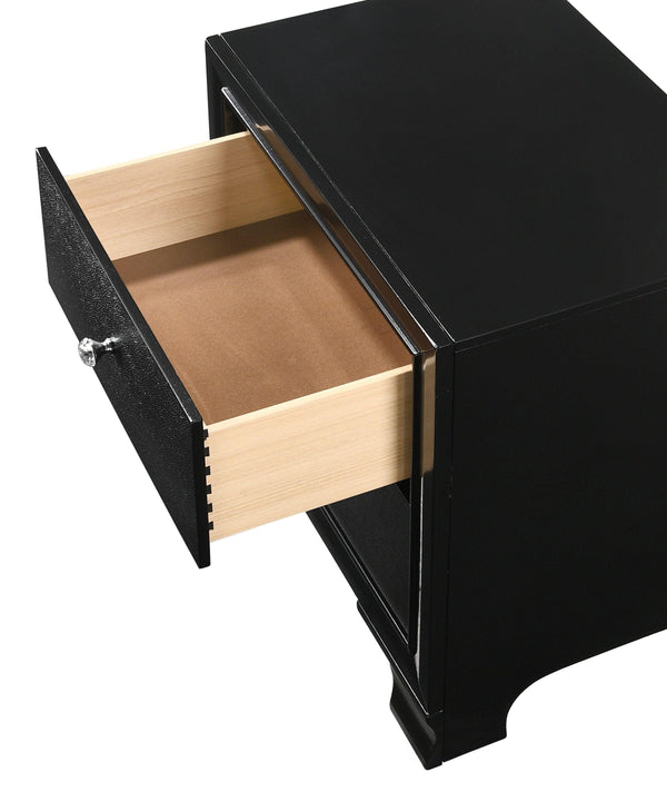 Crown Mark - Micah - Nightstand - Black - 5th Avenue Furniture