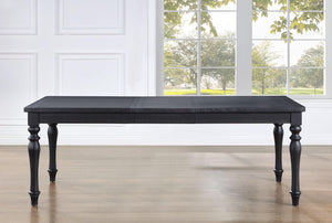 Steve Silver Furniture - Odessa - Dining Table With Leaf - Black - 5th Avenue Furniture