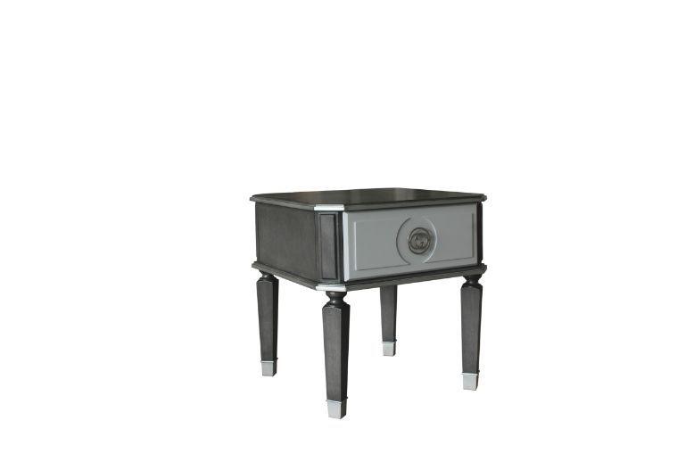 ACME - House - Beatrice End Table - Charcoal & Light Gray Finish - 5th Avenue Furniture