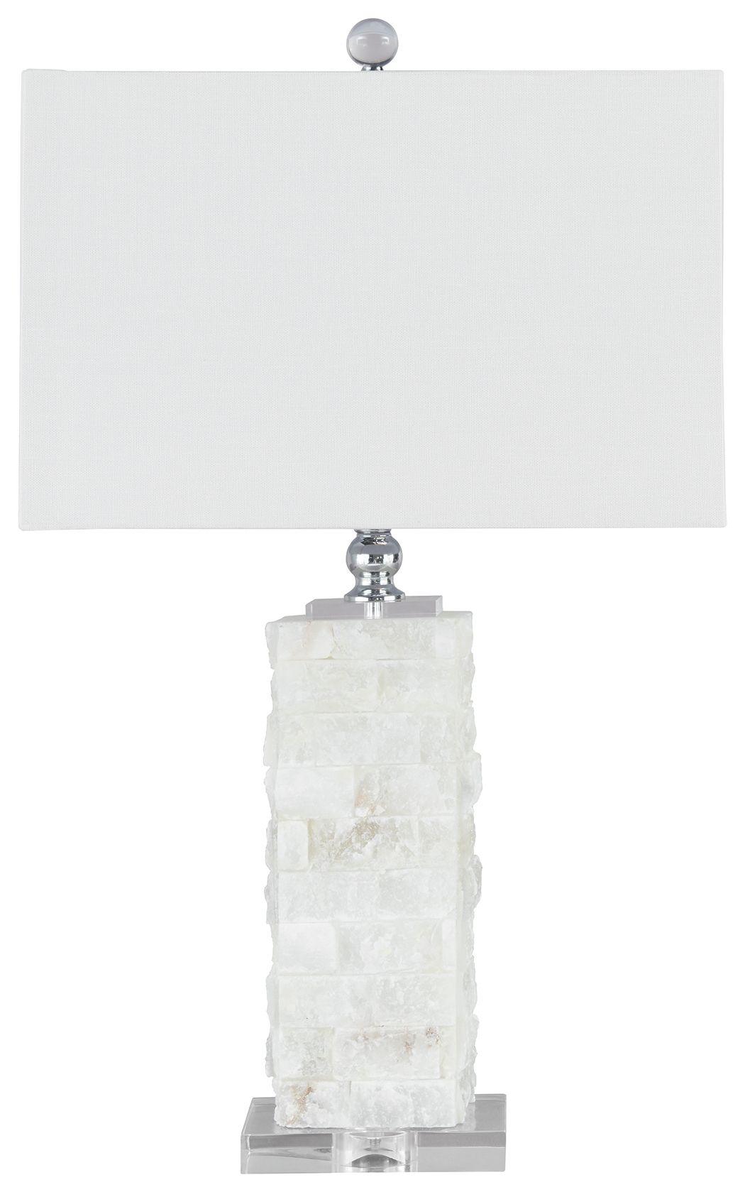 Ashley Furniture - Malise - White - Alabaster Table Lamp - 5th Avenue Furniture