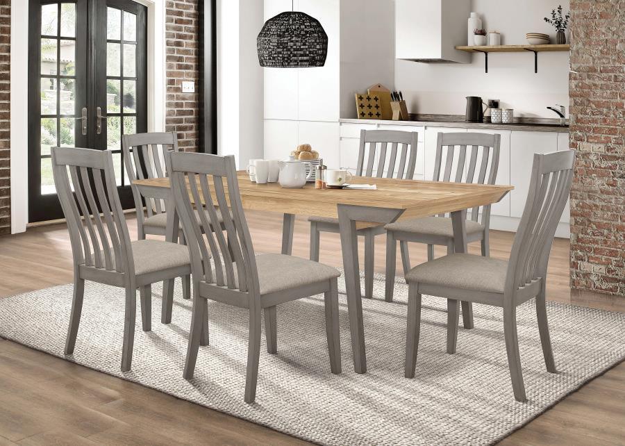 CoasterEveryday - Nogales - Wooden Dining Table - Acacia And Coastal Gray - 5th Avenue Furniture