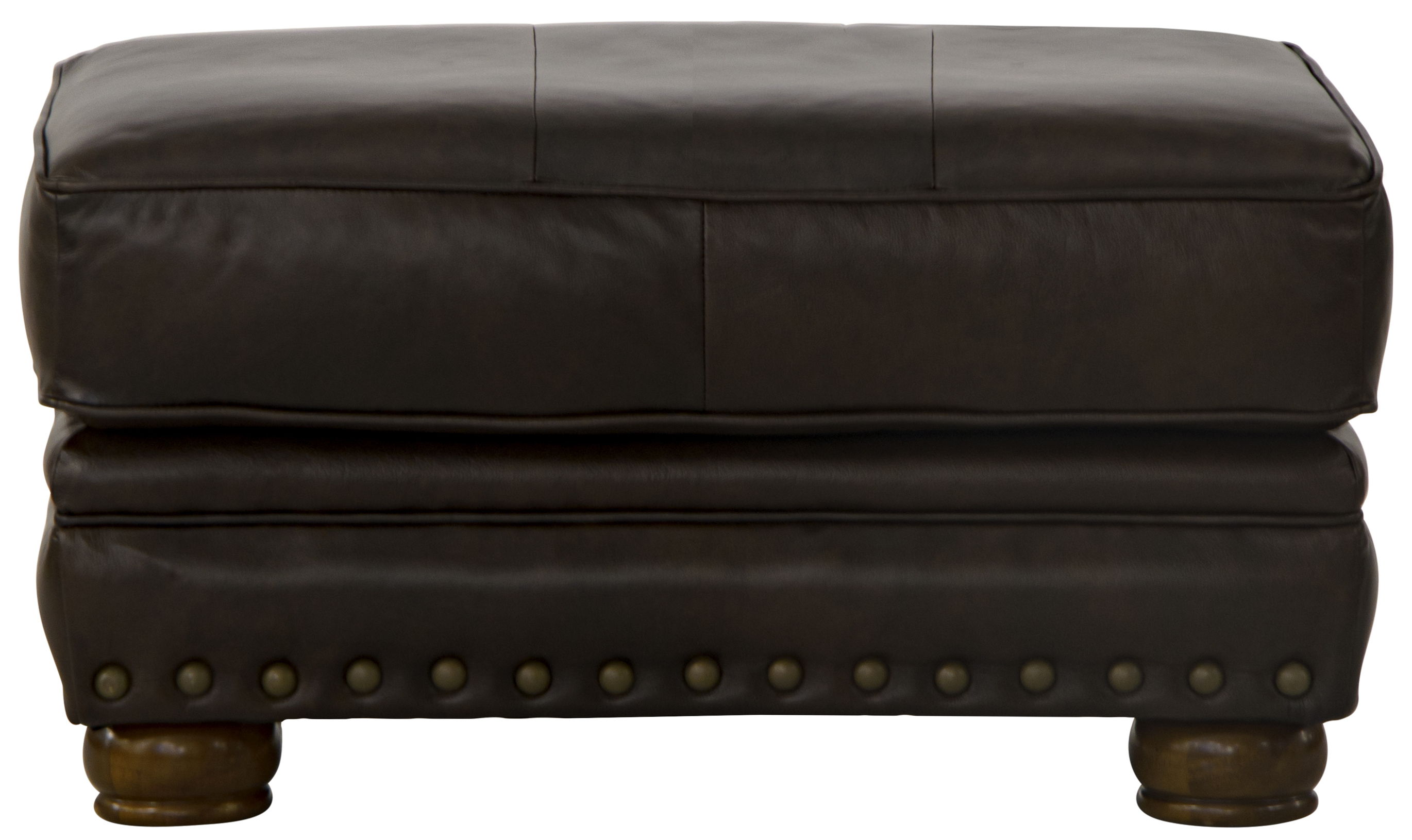 Roberto - Ottoman - Cocoa - Leather - 5th Avenue Furniture