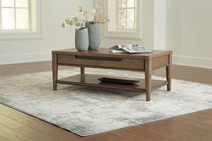 Roanhowe - Brown - Rectangular Cocktail Table - 5th Avenue Furniture