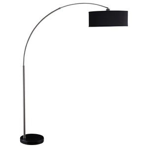 CoasterEveryday - Kawke - Drum Shade Floor Lamp - Black And Chrome - 5th Avenue Furniture