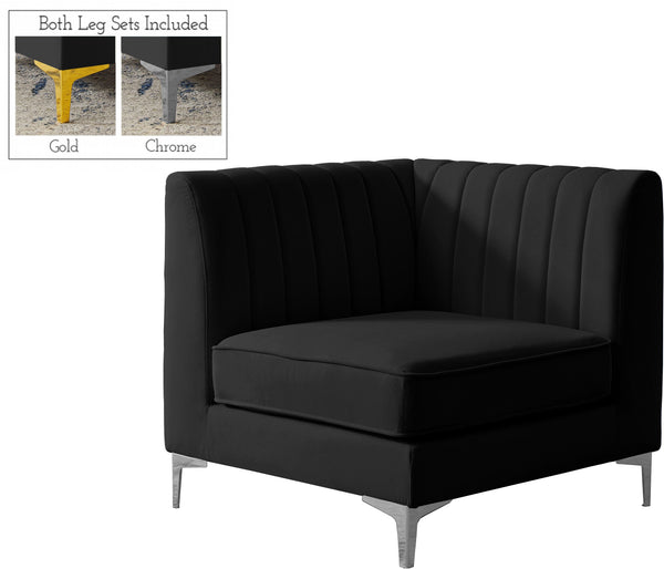 Meridian Furniture - Alina - Corner Chair - 5th Avenue Furniture