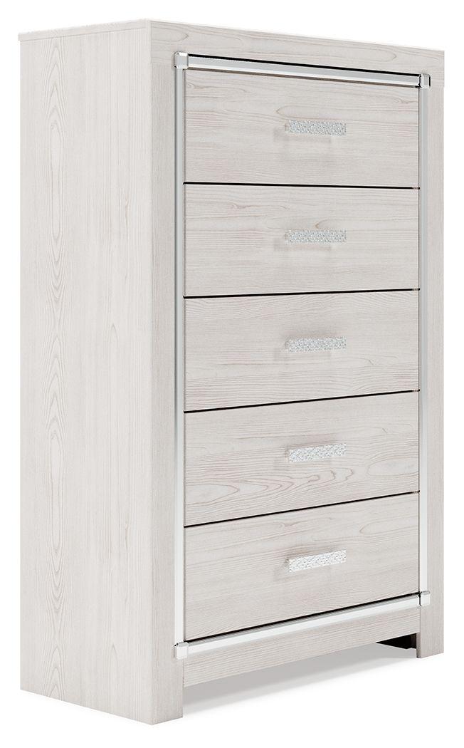 Ashley Furniture - Altyra - White - Five Drawer Chest - 5th Avenue Furniture