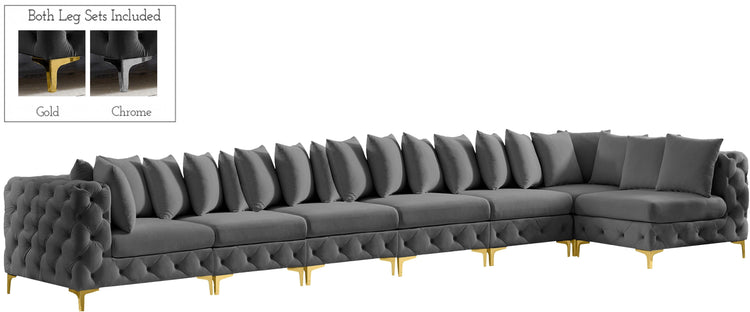 Meridian Furniture - Tremblay - Modular Sectional 7 Piece - Gray - Modern & Contemporary - 5th Avenue Furniture