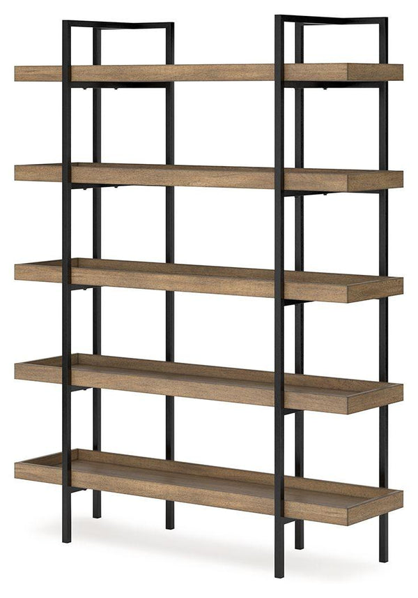 Signature Design by Ashley® - Montia - Light Brown - Bookcase - 5th Avenue Furniture