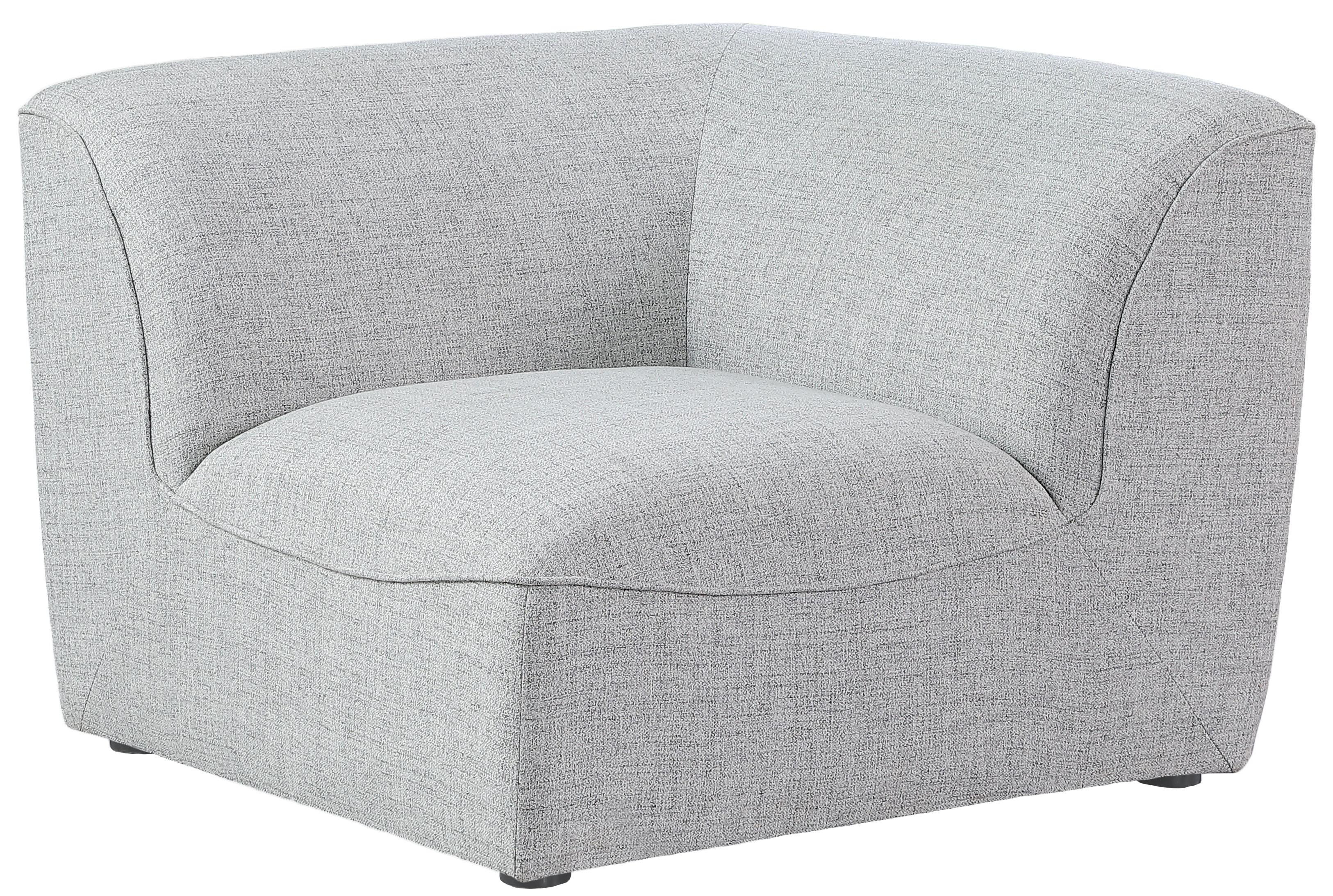 Meridian Furniture - Miramar - Corner Chair - Gray - 5th Avenue Furniture