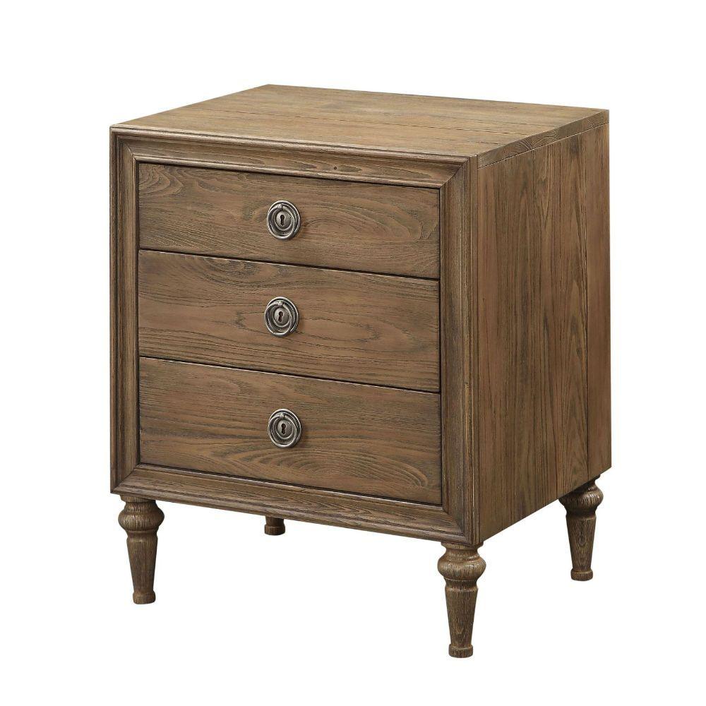 ACME - Inverness - Nightstand - Reclaimed Oak - 28" - 5th Avenue Furniture