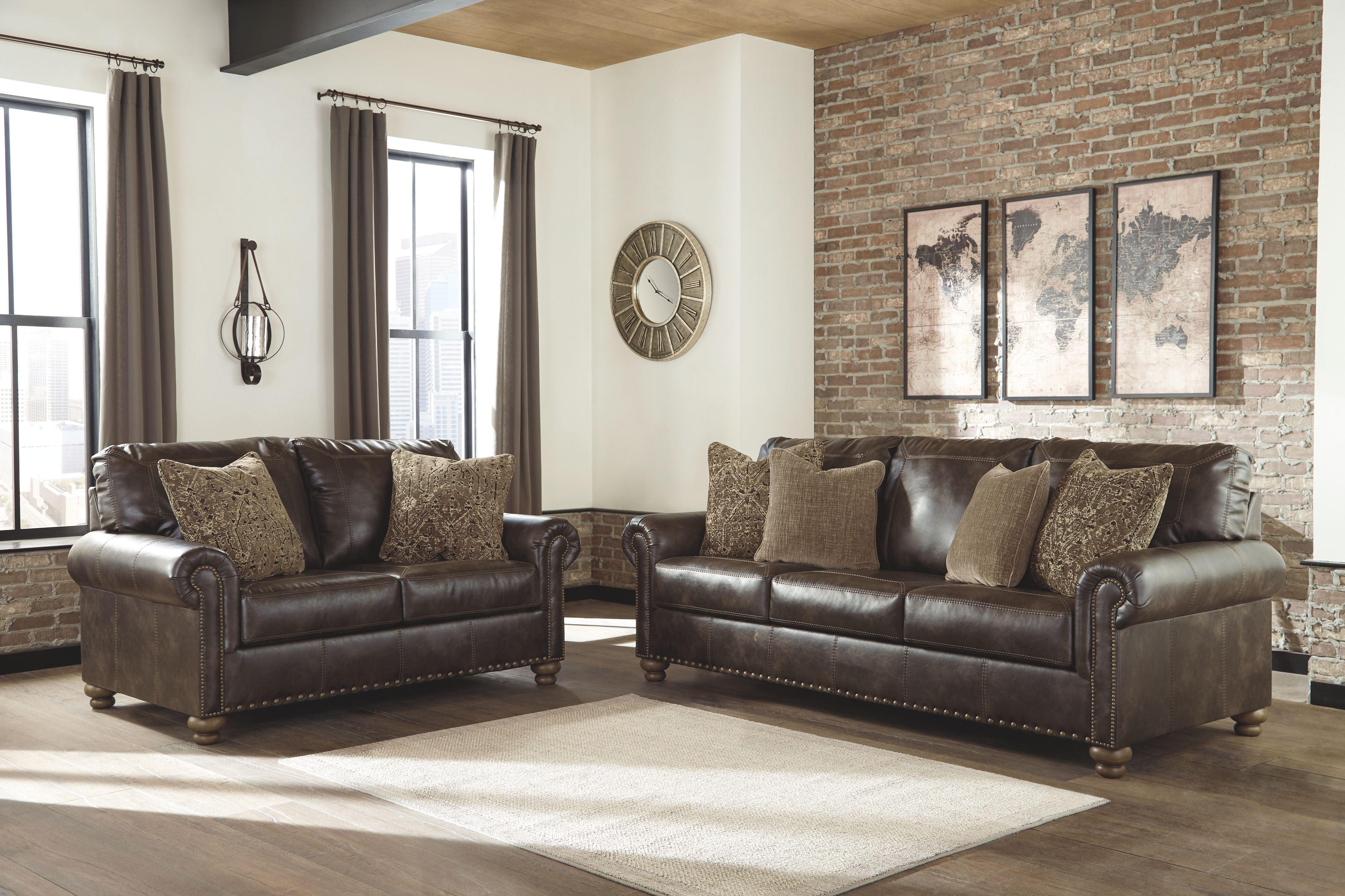 Signature Design by Ashley® - Nicorvo - Coffee - 2 Pc. - Sofa, Loveseat - 5th Avenue Furniture