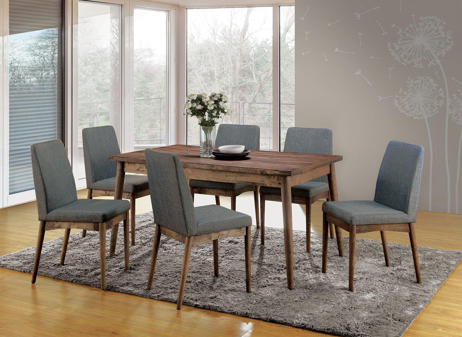 Furniture of America - Eindride - Dining Table - Natural Tone / Gray - 5th Avenue Furniture