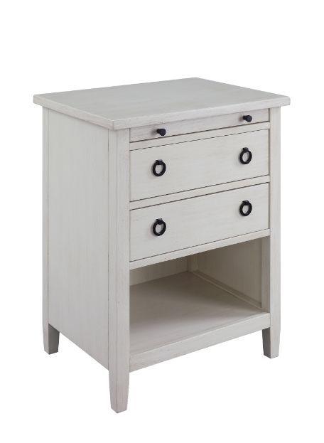 ACME - Halim - Accent Table - Antique White Finish - 5th Avenue Furniture