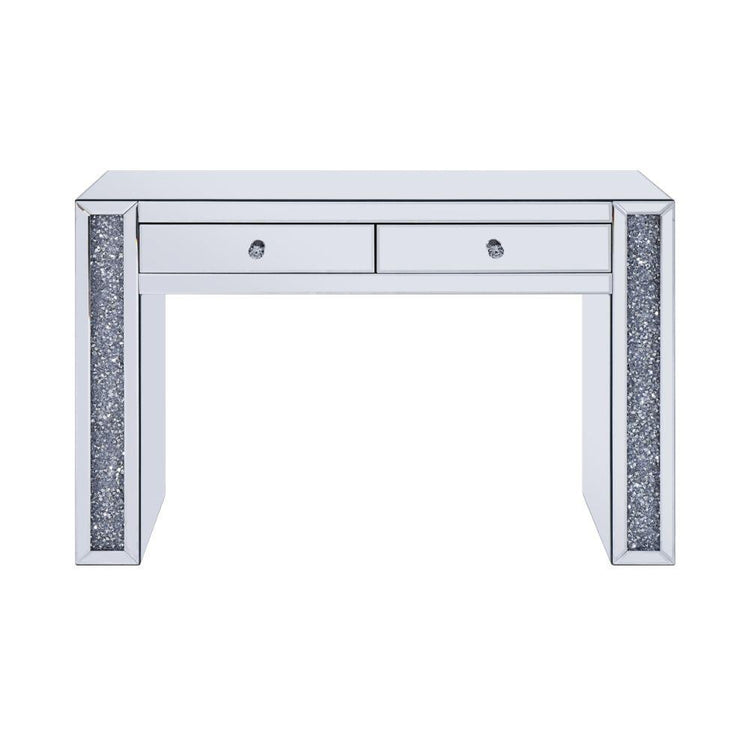 ACME - Noralie - Vanity Desk - Mirrored & Faux Diamonds - 5th Avenue Furniture