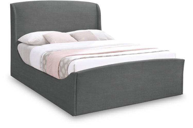 Meridian Furniture - Tess - Bed - Gray - Queen - 5th Avenue Furniture